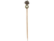 Grenadier Guards Rose Diamond & Natural Split Pearl Tie Pin