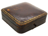 Edwardian Platinum, Garnet & Rose Diamond Studded Heart Pendant With Locket Back in Original Case