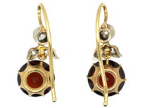 Edwardian Garnet & Diamond Drop Earrings