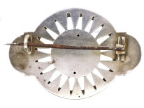 Victorian Silver Sun Brooch