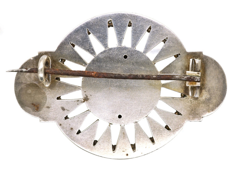 Victorian Silver Sun Brooch