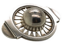 Victorian Silver Sun Brooch
