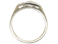 Art Deco Platinum & Diamond Fan Shaped Ring