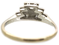 Art Deco Platinum & Diamond Fan Shaped Ring