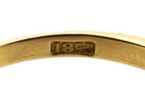 Edwardian 18ct Gold, Three Stone Sapphire & Diamond Ring