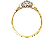 18ct Gold, Platinum & Diamond Daisy Cluster Ring