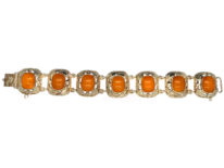 Silver Fishes & Amber Bracelet