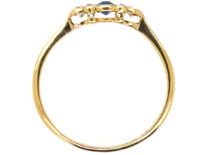 Edwardian 18ct Gold, Platinum, Sapphire & Diamond Ring