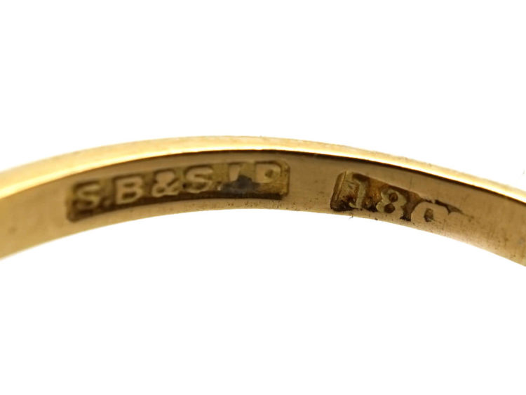 Edwardian 18ct Gold, Platinum, Sapphire & Diamond Ring