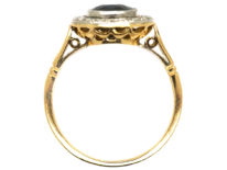 Edwardian 18ct Gold,Platinum, Sapphire & Diamond Oval Cluster Ring