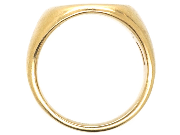 14ct Gold Signet Ring By Tiffany With Crest Intaglio