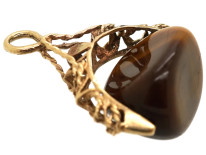 9ct Gold Revolving Tiger's Eye Seal