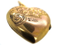 Edwardian 9ct Back & Front Heart Shaped Locket