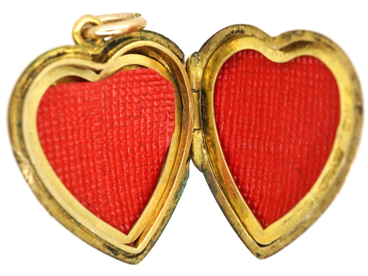 Edwardian 9ct Back & Front Heart Shaped Locket