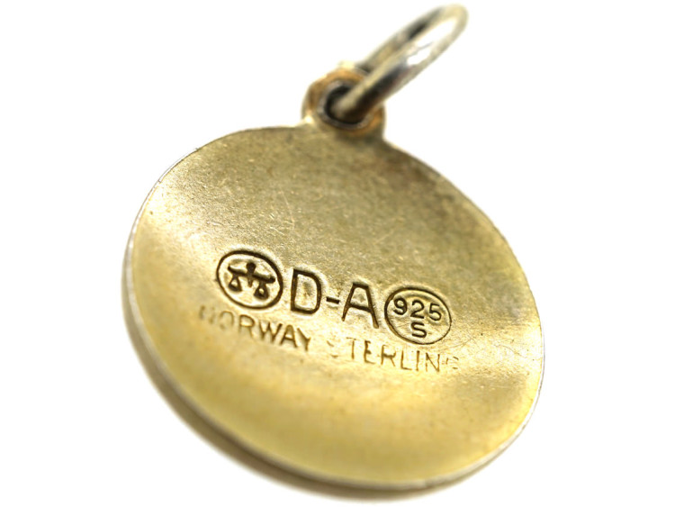 Scorpio Silver & Enamel Charm by David Andersen
