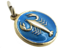 Scorpio Silver & Enamel Charm by David Andersen