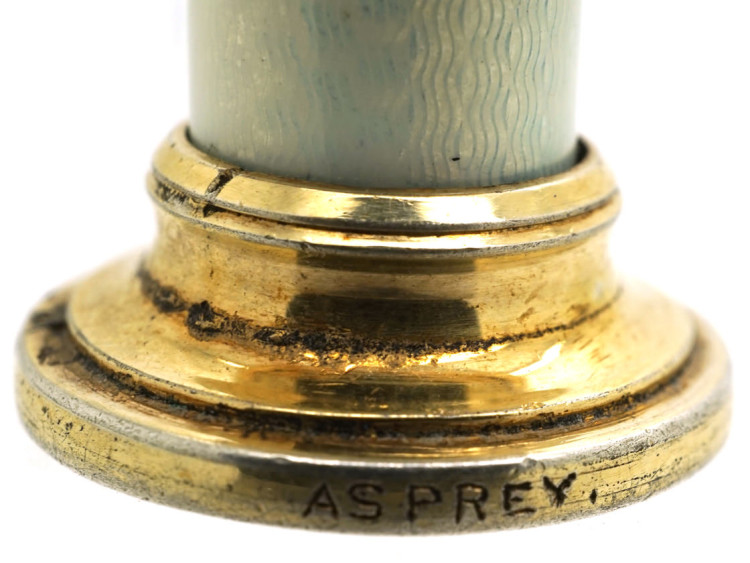 Edwardian Silver & White Enamel Pug Seal by Asprey