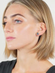 14ct Gold & Oval Moonstone Stud Earrings