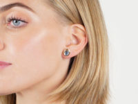 14ct Gold & Oval Moonstone Stud Earrings