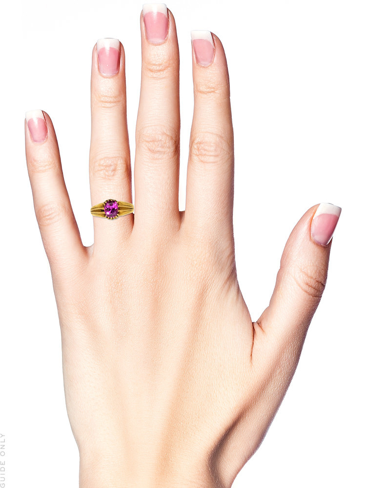 Victorian 18ct Gold & Pink Sapphire Ring