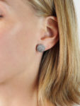 Art Deco Platinum & Diamond Round Earrings