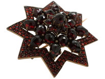 Bohemian Garnet Star Brooch
