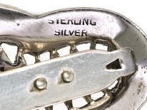 Pair of Silver & Marcasite Art Deco Clips