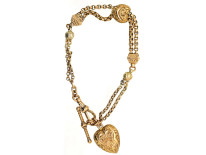 Victorian 9ct Gold Albertina Bracelet