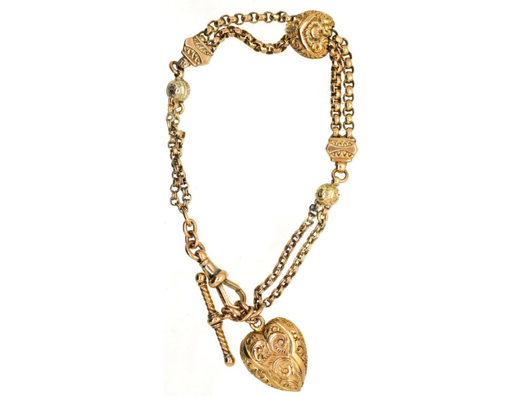 Victorian 9ct Gold Albertina Bracelet
