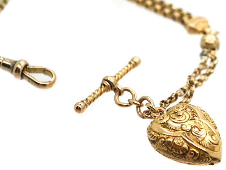 Victorian 9ct Gold Albertina Bracelet