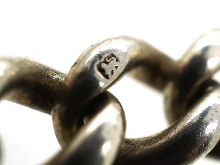 Silver Curb Bracelet With Heart Padlock