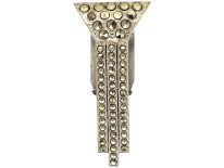 Art Deco Silver & Marcasite Clip