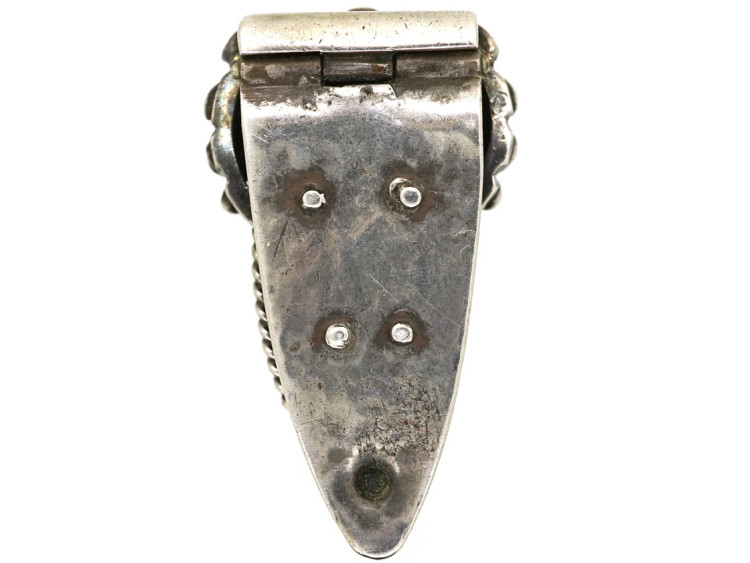 Arts & Crafts Silver Clip Set With a Blister Pearl