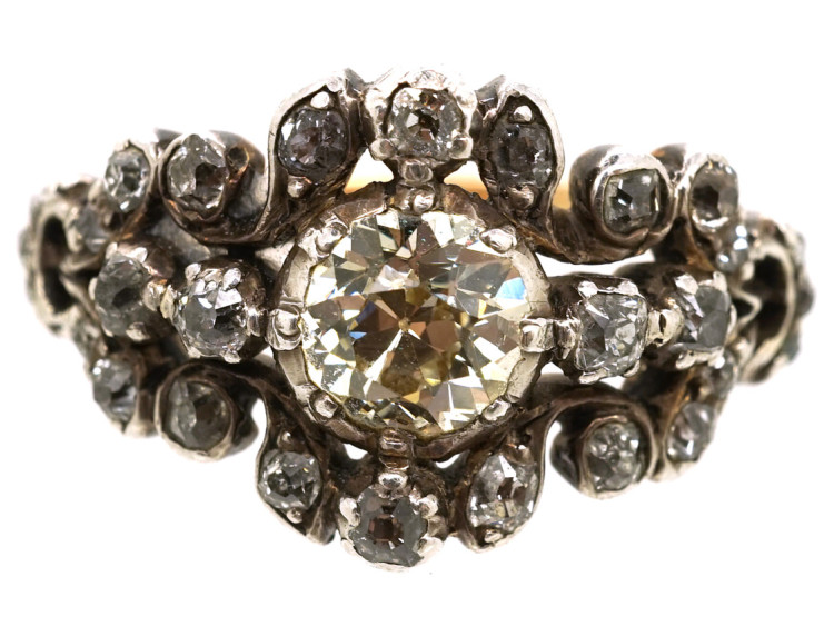 Georgian Diamond Cluster Ring