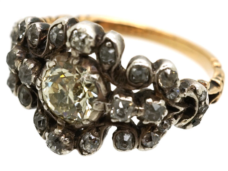 Georgian Diamond Cluster Ring
