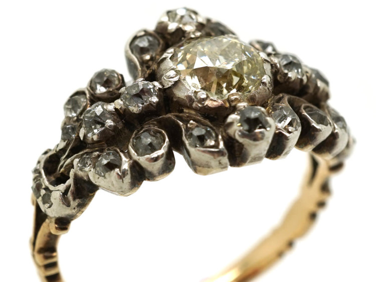 Georgian Diamond Cluster Ring