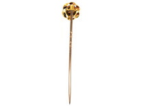 Victorian 15ct Gold &Diamond Round Tie Pin