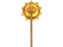 Victorian 9ct Gold & RoseDiamond Round Tie Pin