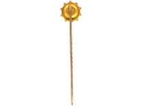 Victorian 9ct Gold & RoseDiamond Round Tie Pin