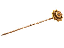 Victorian 9ct Gold & RoseDiamond Round Tie Pin