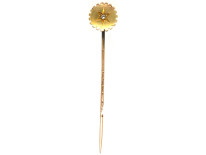 Victorian 9ct Gold Tie Pin Set With a Rose Diamond