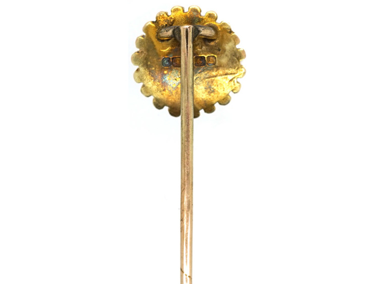 Victorian 9ct Gold Tie Pin Set With a Rose Diamond