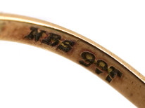 9ct Gold Green Hardstone Intaglio Ring of a Roman Centurion