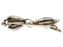 Art Deco Silver & Marcasite Bow Brooch