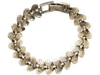 Silver & Marcasite Leaf Bracelet