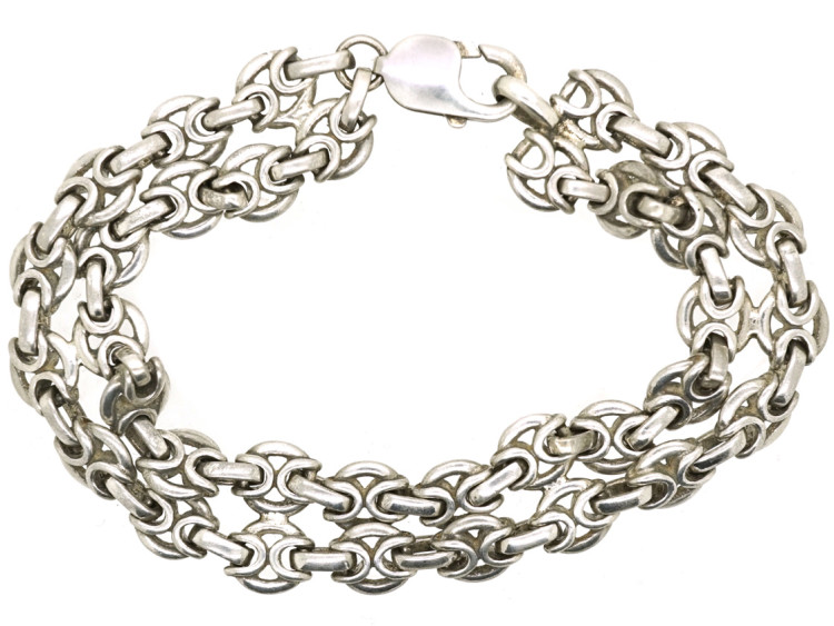 Silver Double Row Bracelet