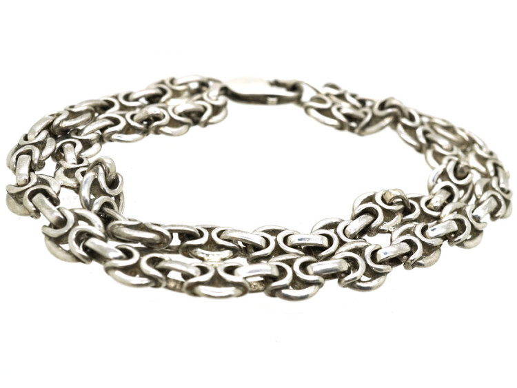 Silver Double Row Bracelet