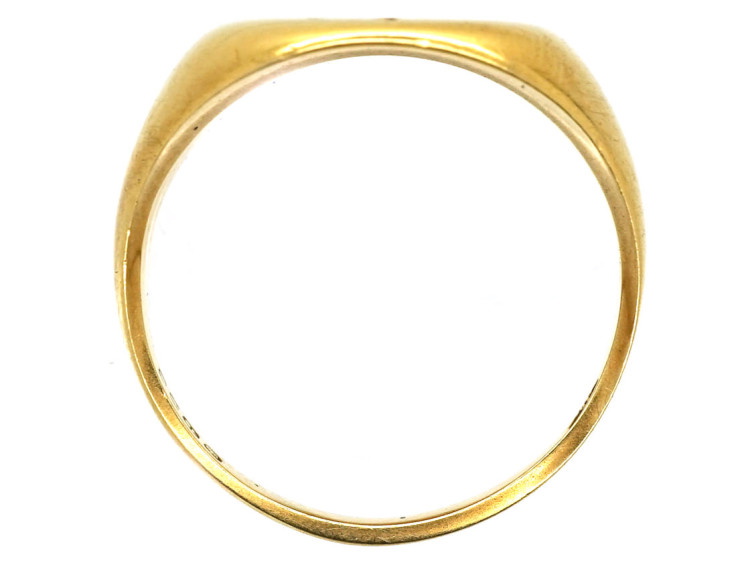 Victorian 18ct Gold Signet Ring With Crest Intaglio
