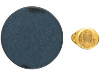 Victorian 18ct Gold Signet Ring With Crest Intaglio