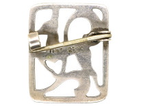 Art Deco Silver Leaping Hind Brooch by Hugo Grün